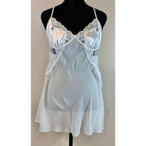 Victorias Secret 100% Silk Lace Mini Night Gown Slip Dress Women’s Medium